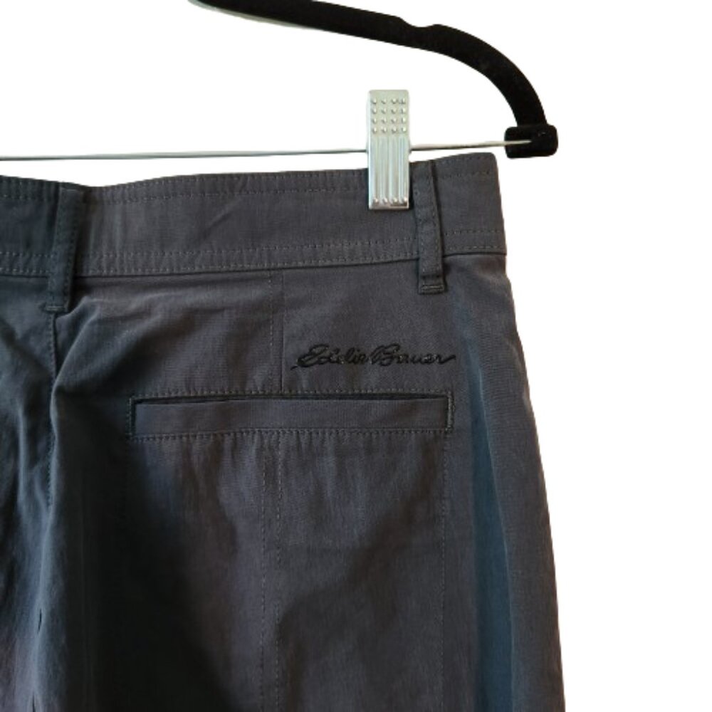 Eddie Bauer Ascend High Waist Crop Pants Size 6 Gray Quick Dry Hiking